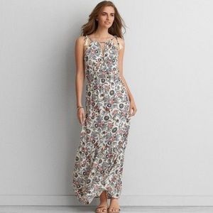 American Eagle high neck floral maxi dress NWT